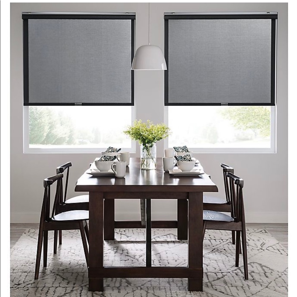 Cordless 5% Open Solar Roller Shade Black,
